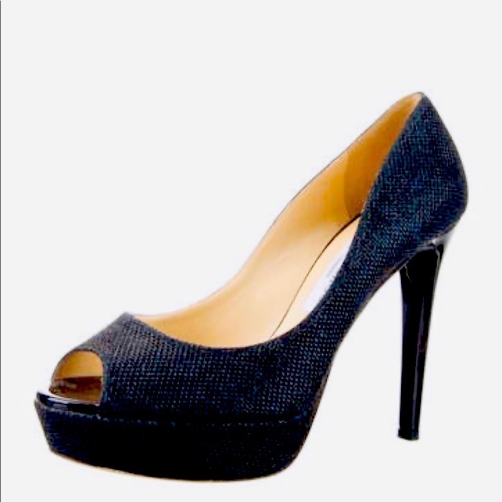 Jimmy Choo Dahlia,  Royal Blue Glitter Pumps in remarkable Condition EU37.5